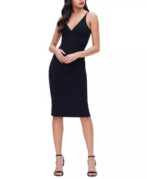 Dress The Population Lyla Dress S Black Midi Sheath Cocktail Party Minimal Gown